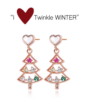 EA07041_NO3935드뷰렌 하트자개 트리이어링♥Twinkle winter Colletion♥